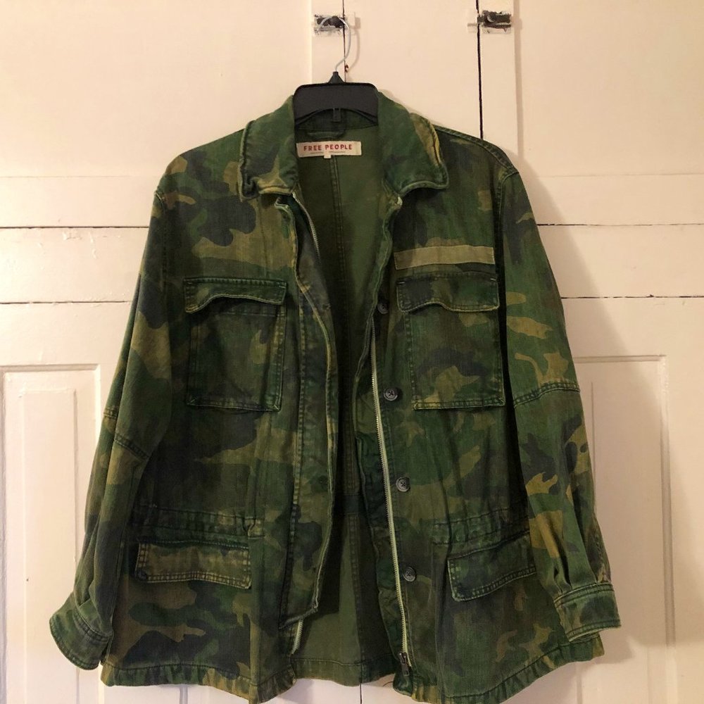 Camo Seize The Day Jacket - Free People - S